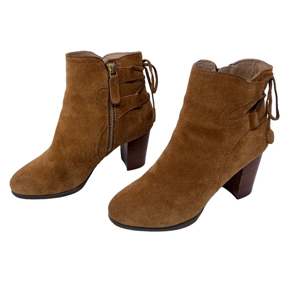 Vionic Ronnie Brown Suede Leather Block Heel Zip Up Comfort Ankle Boots Size 6.5 - Picture 3 of 13